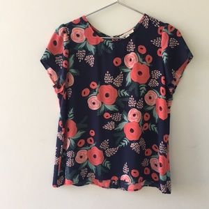 Paper Crown Floral Blouse Size M